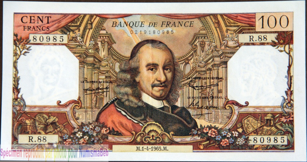 100 Franc Corneille 1976